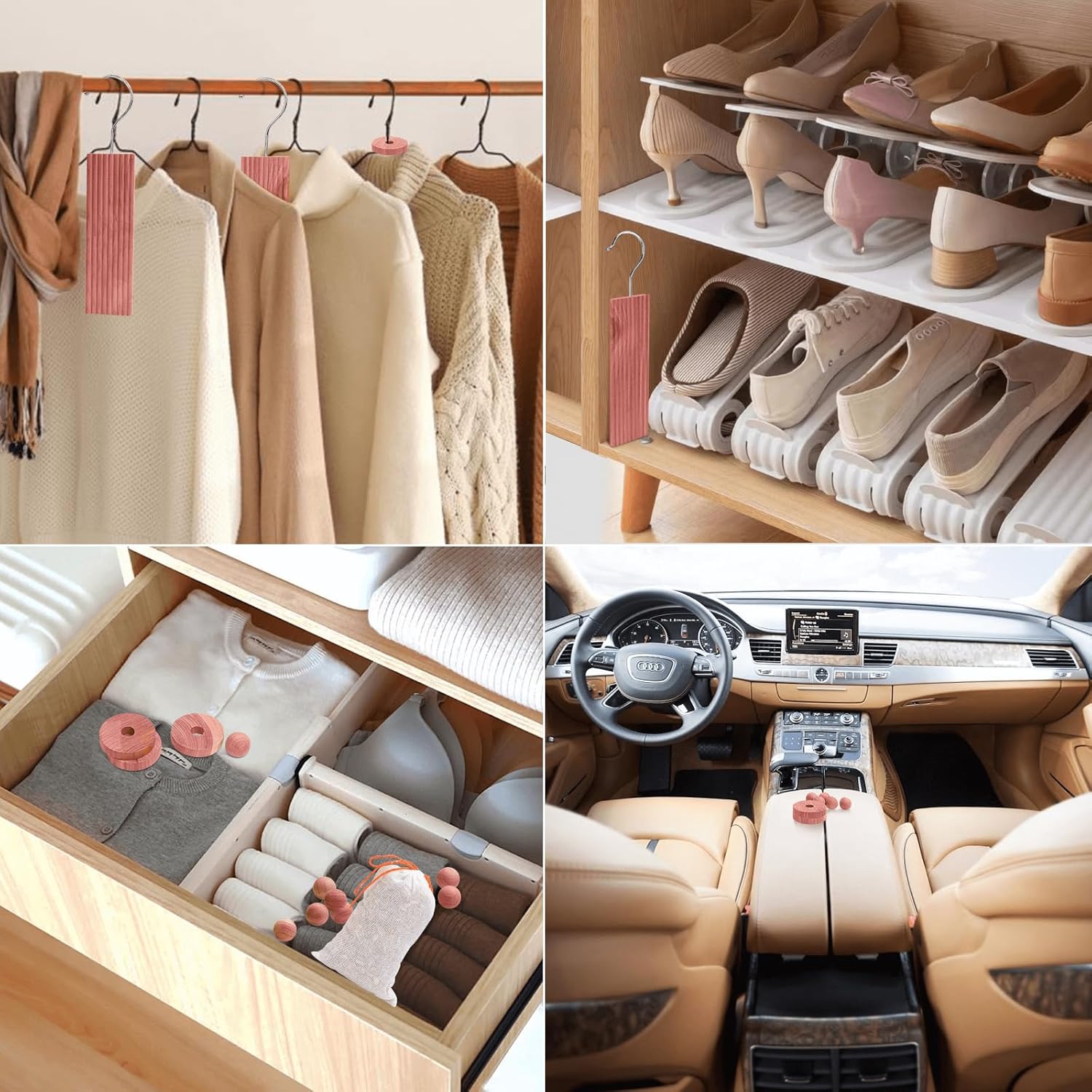 Homode Cedar Blocks for Clothes Storage 40 Pack