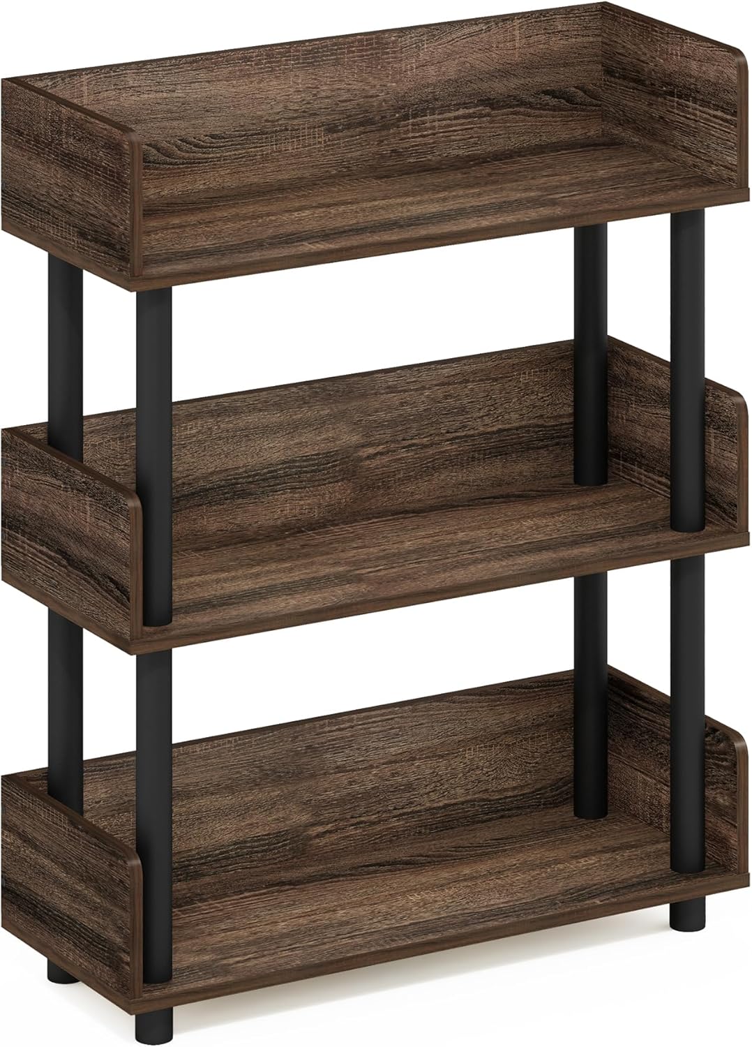 Furinno 3-Tier Display Rack with Back and Side Panel
