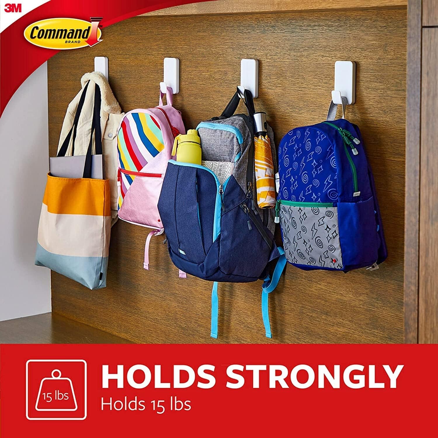 Command X-Large Hooks 2 Pack Damage Free Wall Hanging Strips