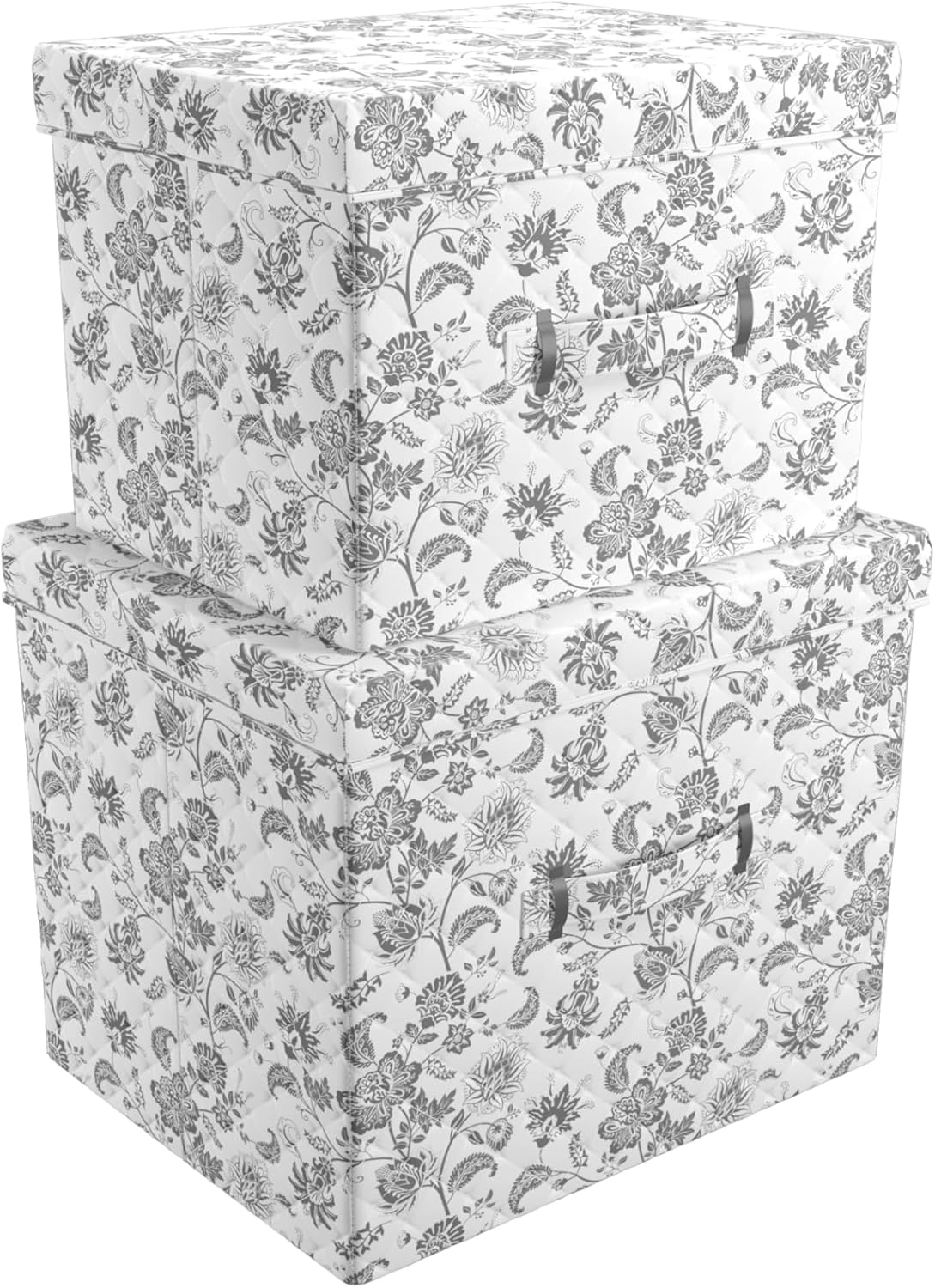 Martha Stewart Bedford Floral Storage Boxes Set of 2