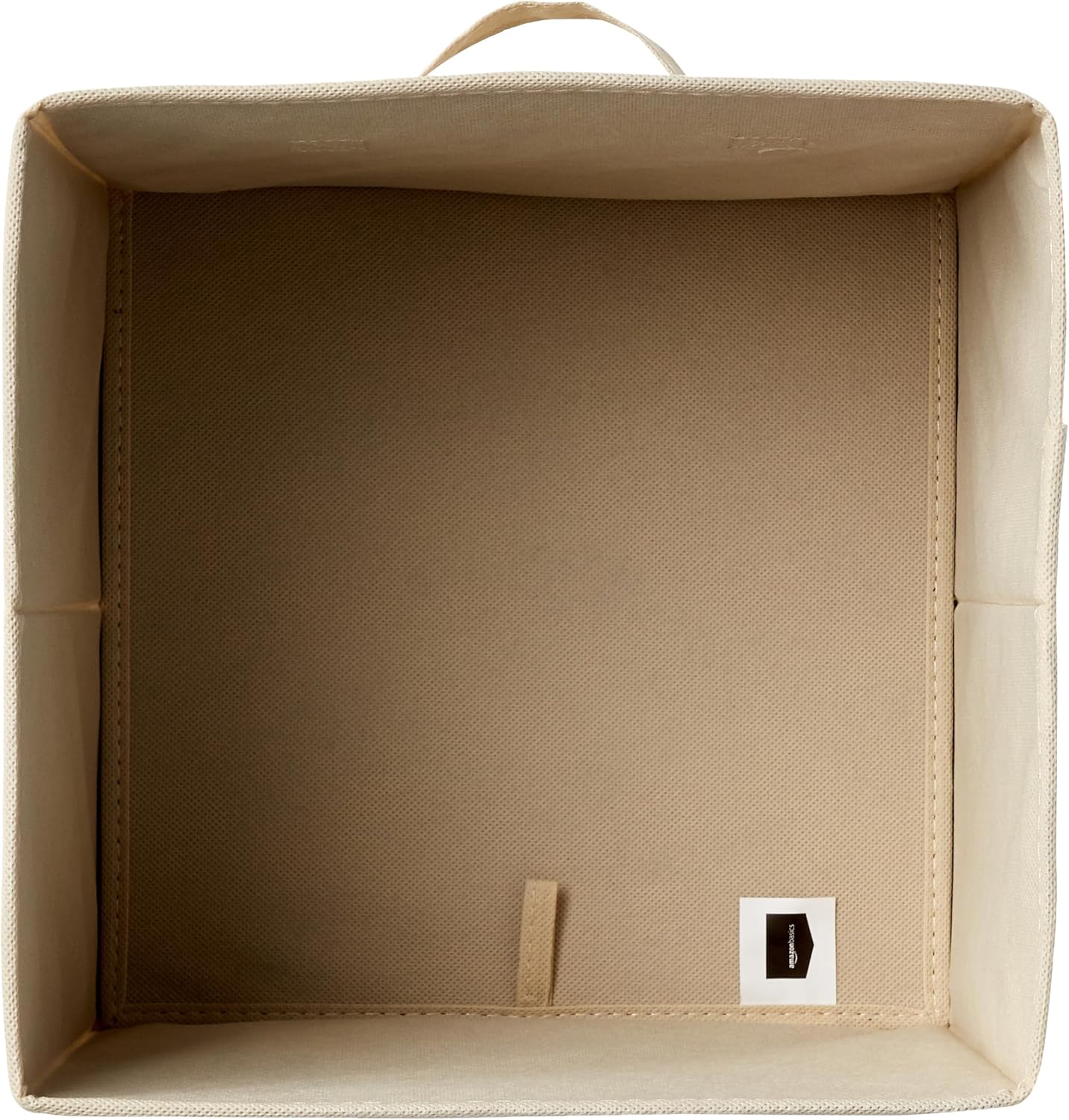 Amazon Basics Collapsible Fabric Storage Cubes with Handles Pack of 6 Beige