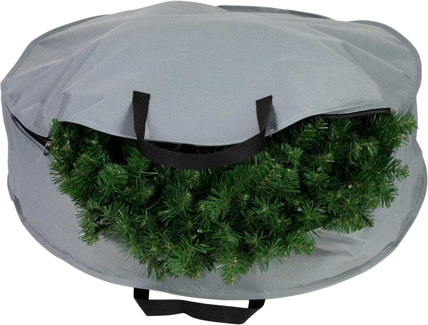 Northlight Multi-Seasonal Wreath Storage Bag 30 Inch Gray
