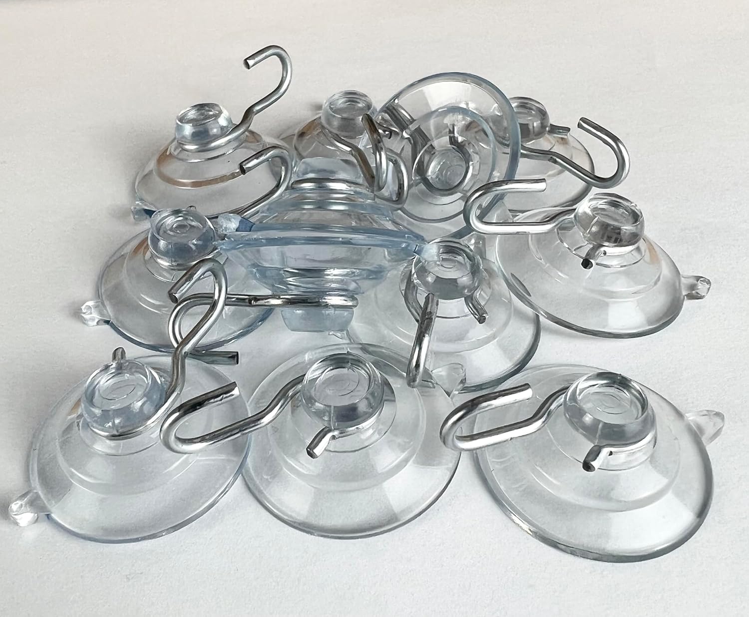 12 Pak Small Suction Cup Hooks 4 Inch Holds 1 Pound Made in USA