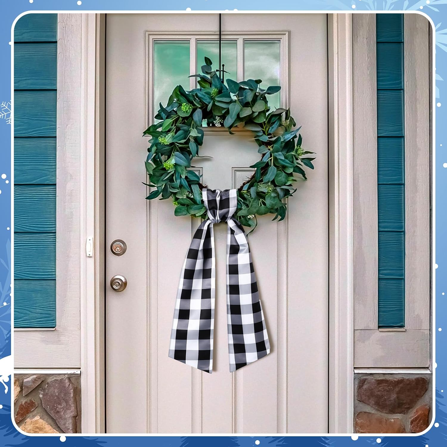 VitalCozy Wreath Sash for Front Door Satin Sash Holiday Decor