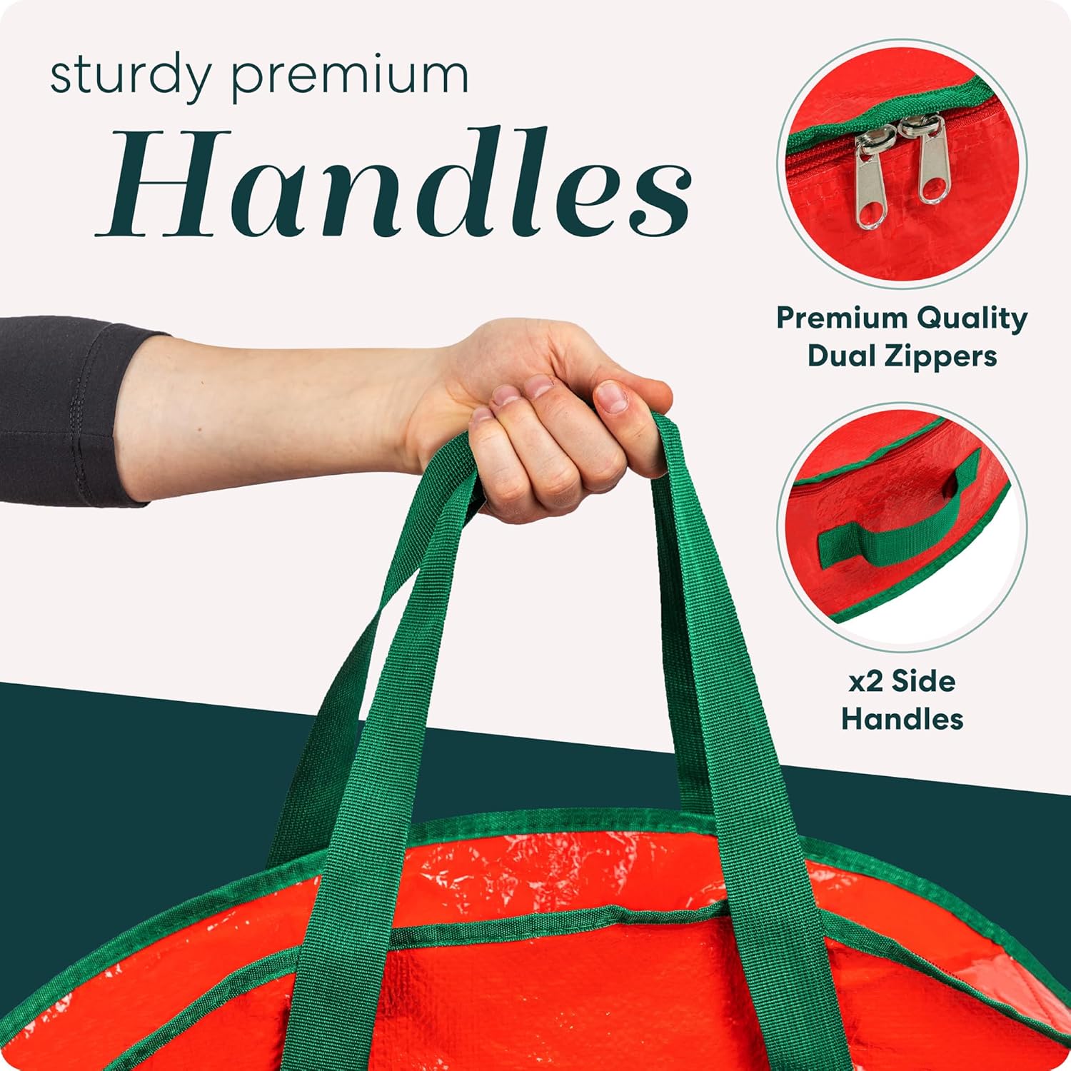 Handy Laundry Christmas Wreath Storage Bag 2-Pack