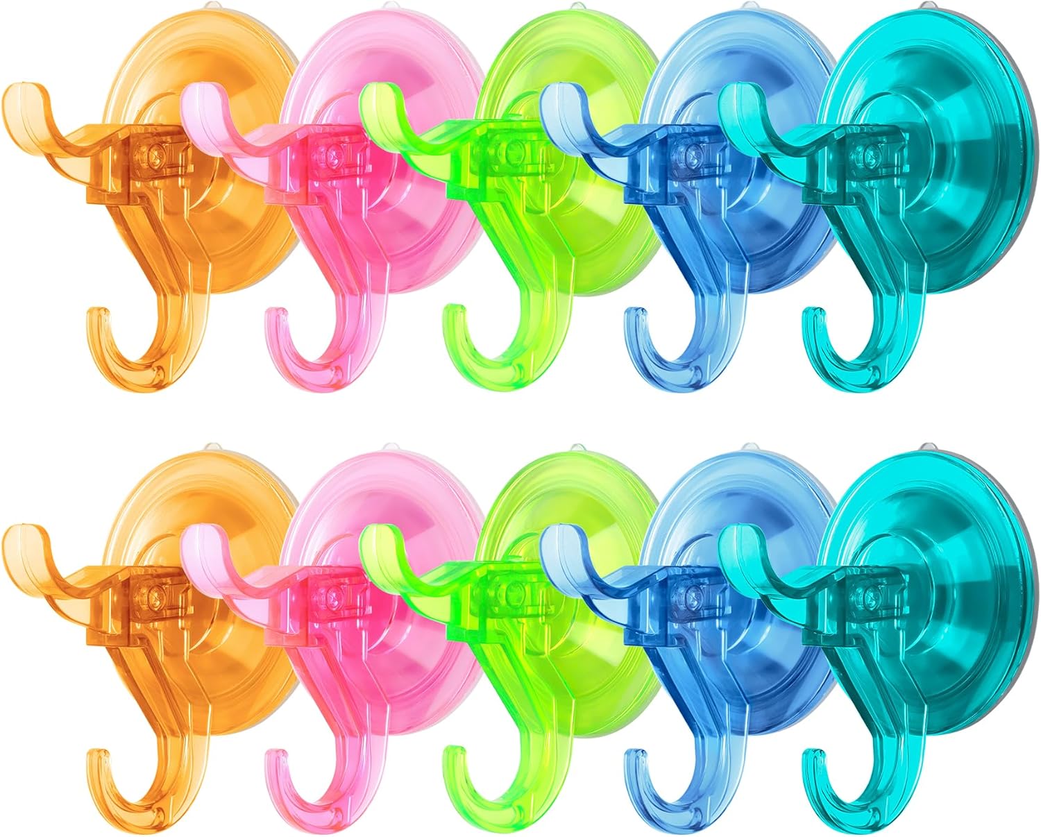 Antimbee Suction Cup Hooks 10 Pack Multi-Color Reusable