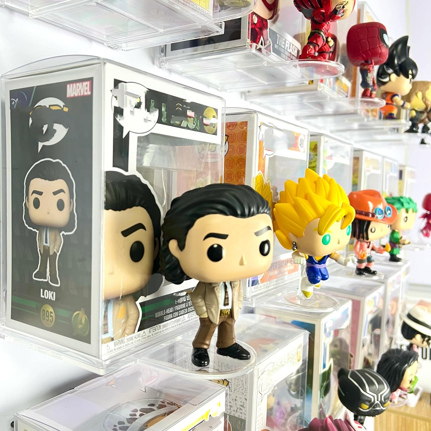 10-Pack Collapsible Acrylic Wall Shelf for Funko Pop Display
