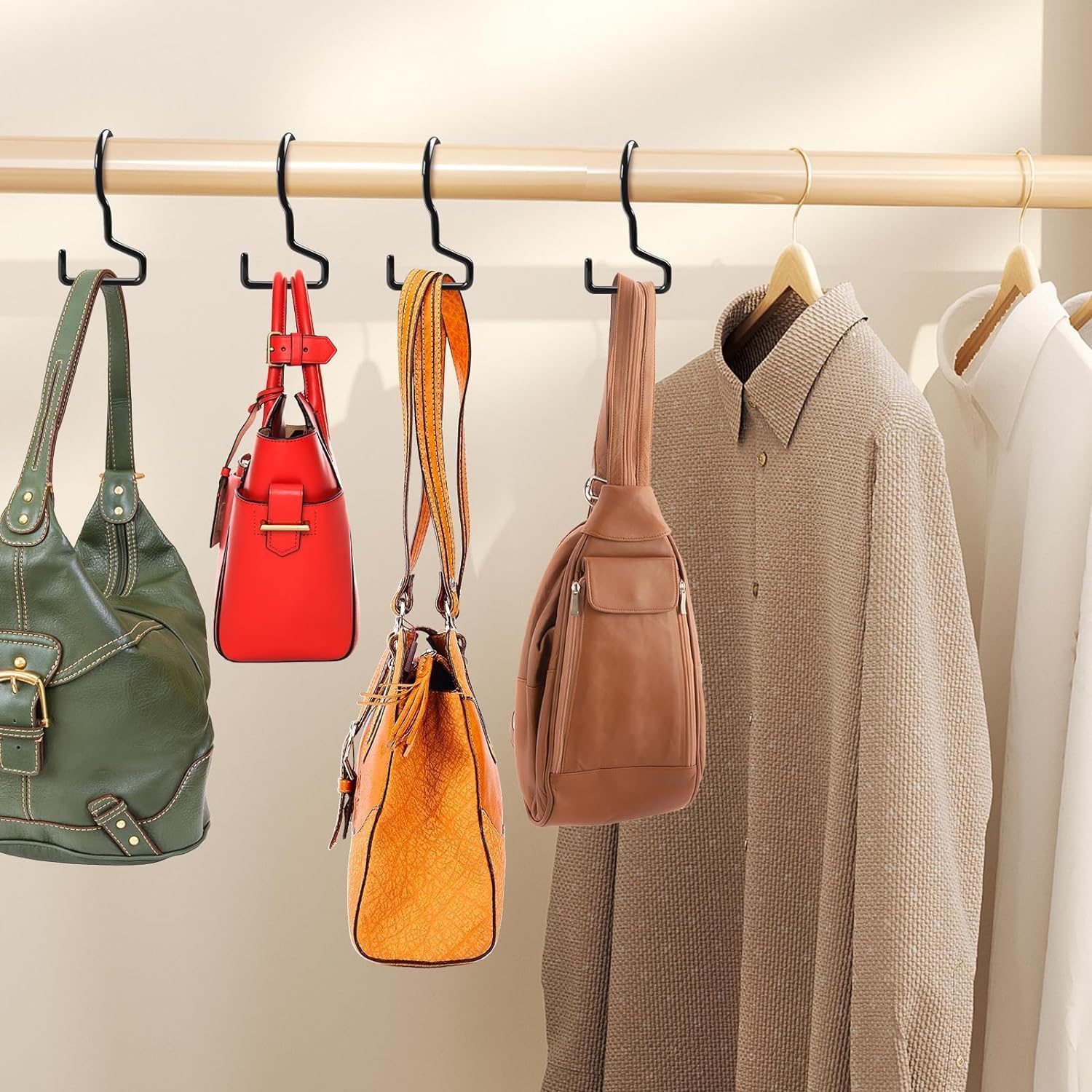 Dapute 8 Pack Twist Design Bag Hanger for Closet
