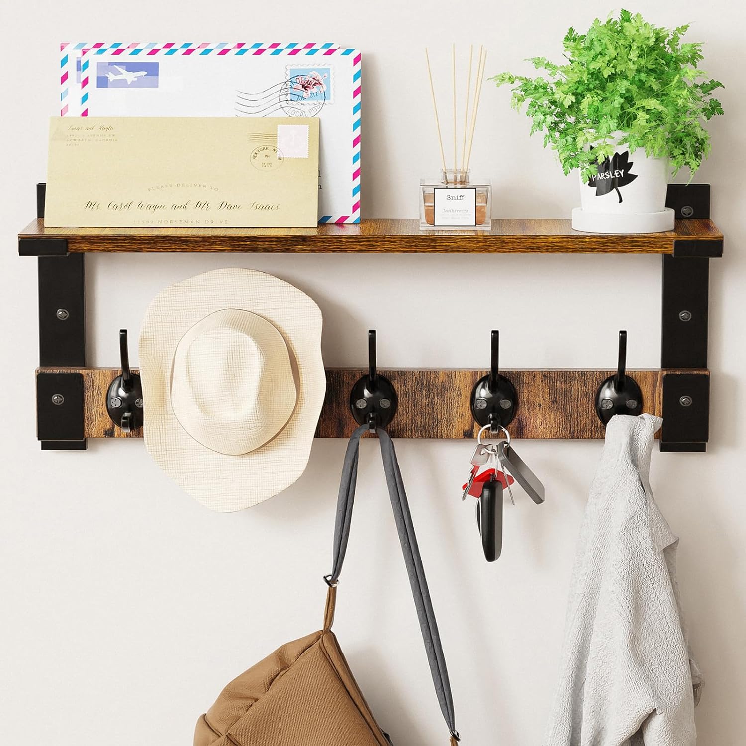 Oraich Wall Hooks with Shelf Coat Rack