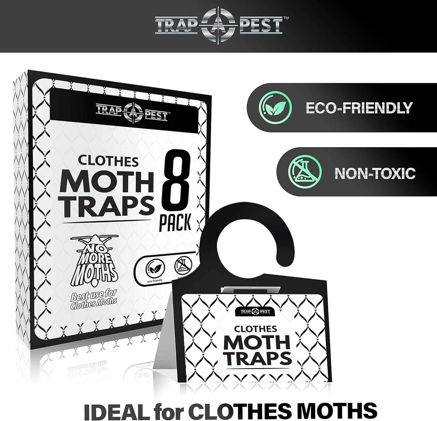 Clothing Moth Traps 8 Pack Pheromone Non-Toxic Sticky Trap for Closets
