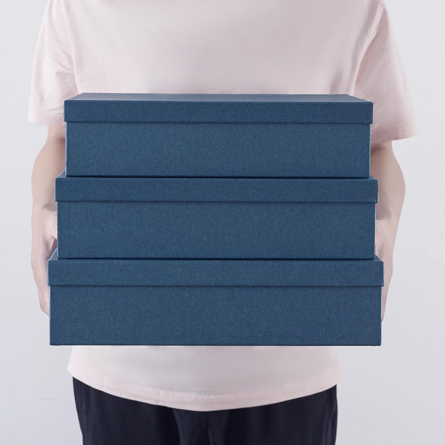 Soul Lane Decorative Storage Boxes Set Navy Blue