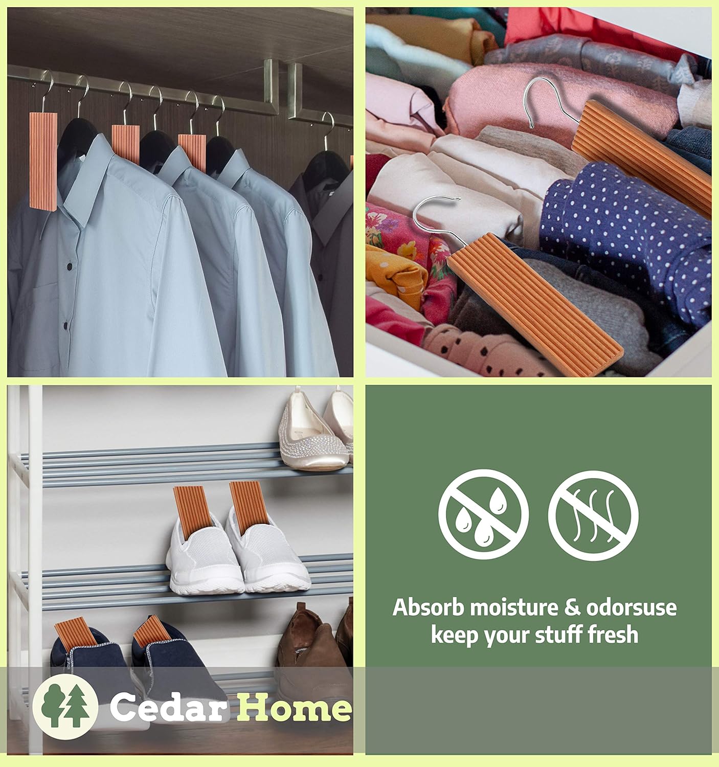 CEDAR HOME Cedar Blocks for Clothes Storage 22 Pieces