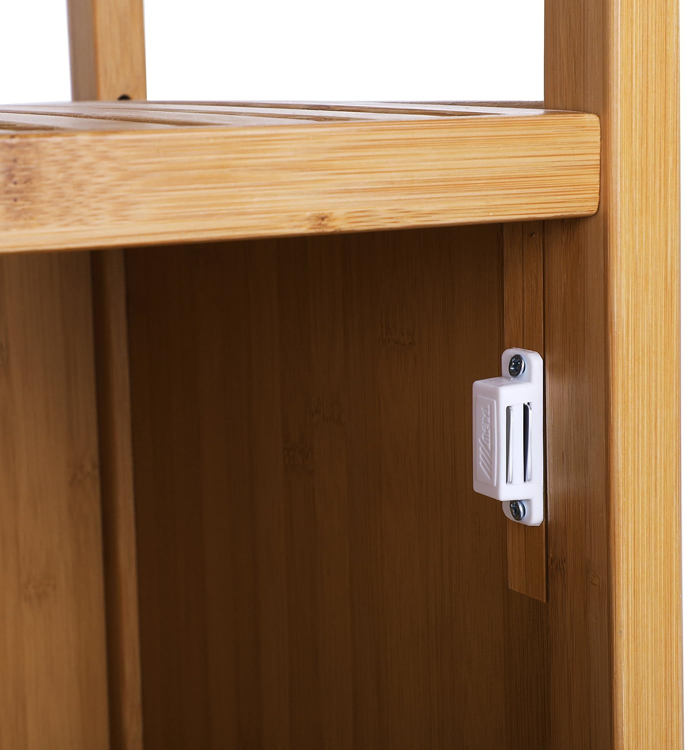 SONGMICS Bamboo Floor Cabinet with 4 Shelves
