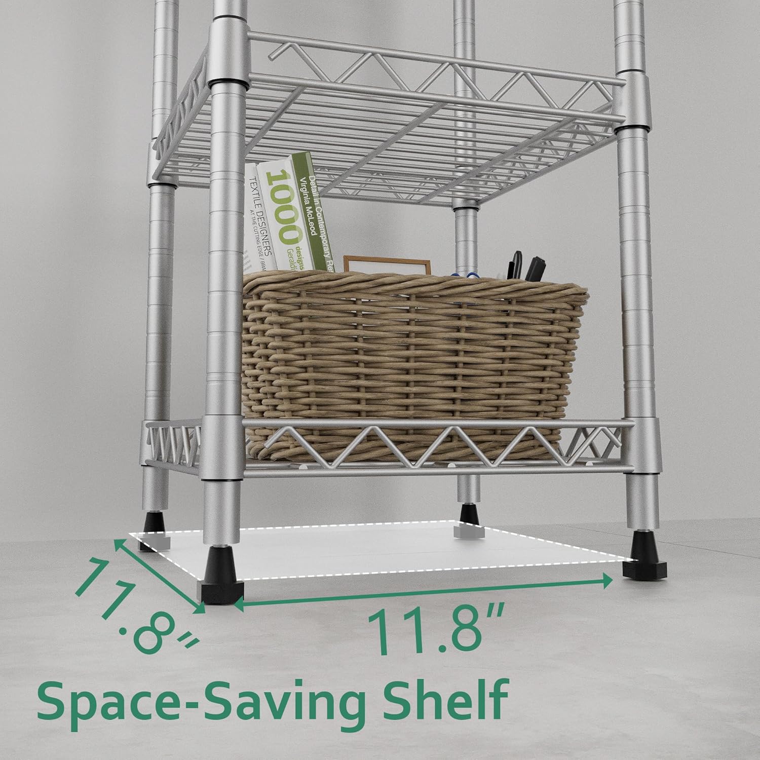 GIOTORENT 5 Tier Standing Metal Shelving Unit