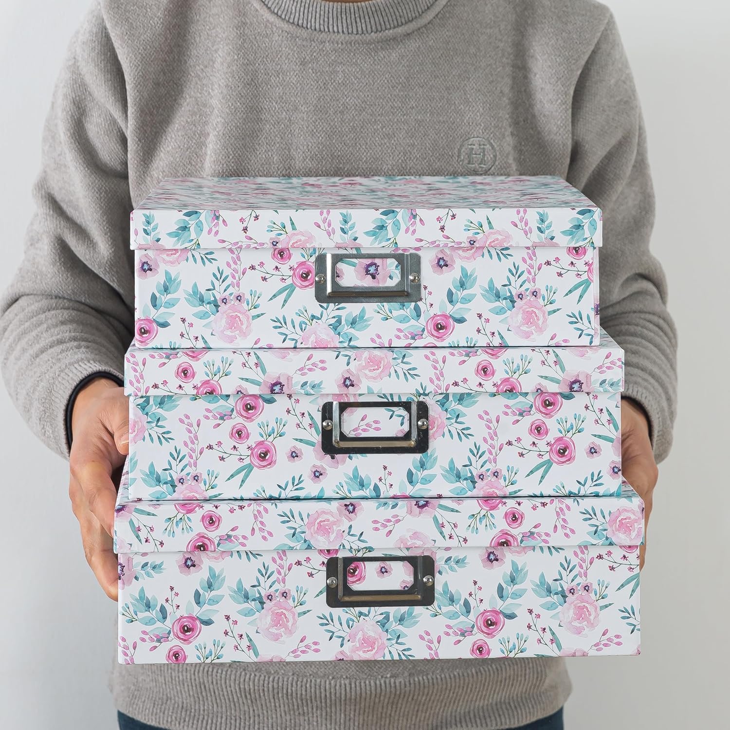Soul Lane Floral Storage Boxes Set of 3