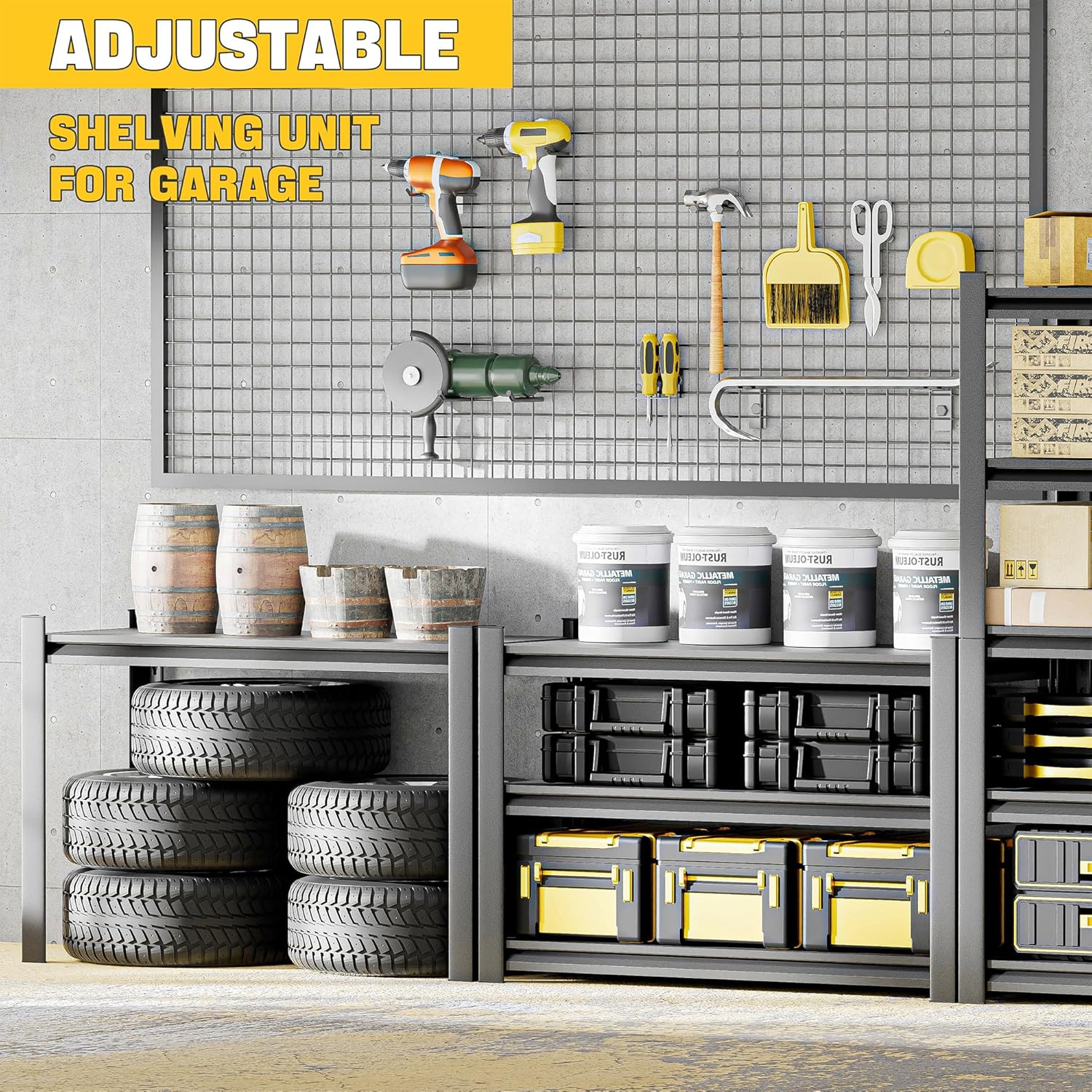 78 Inch Tall 472 Inch Wide Garage Shelving Unit