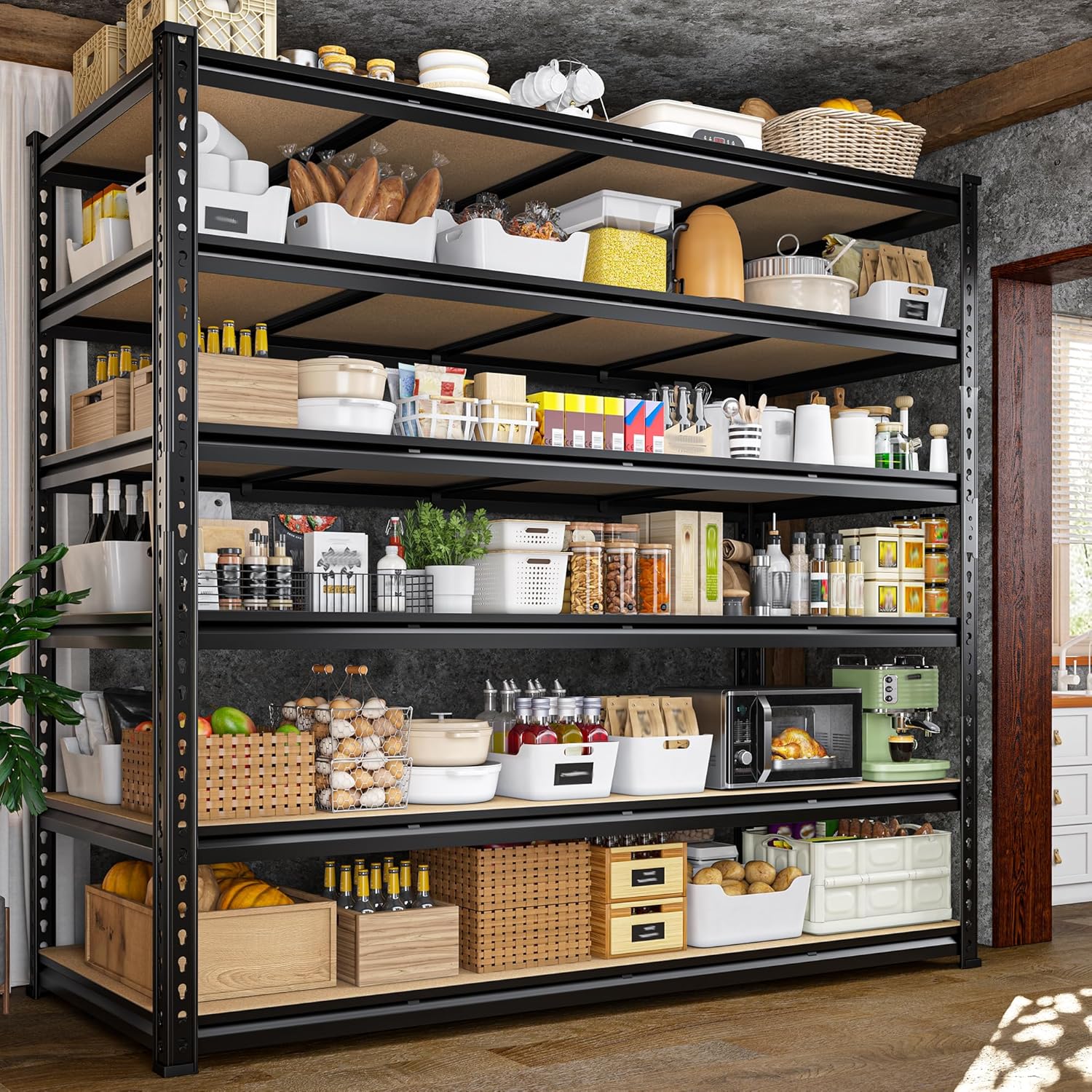 Heavy Duty Adjustable Metal Shelf Unit 838 H 598 W 3000LBS Storage Shelves