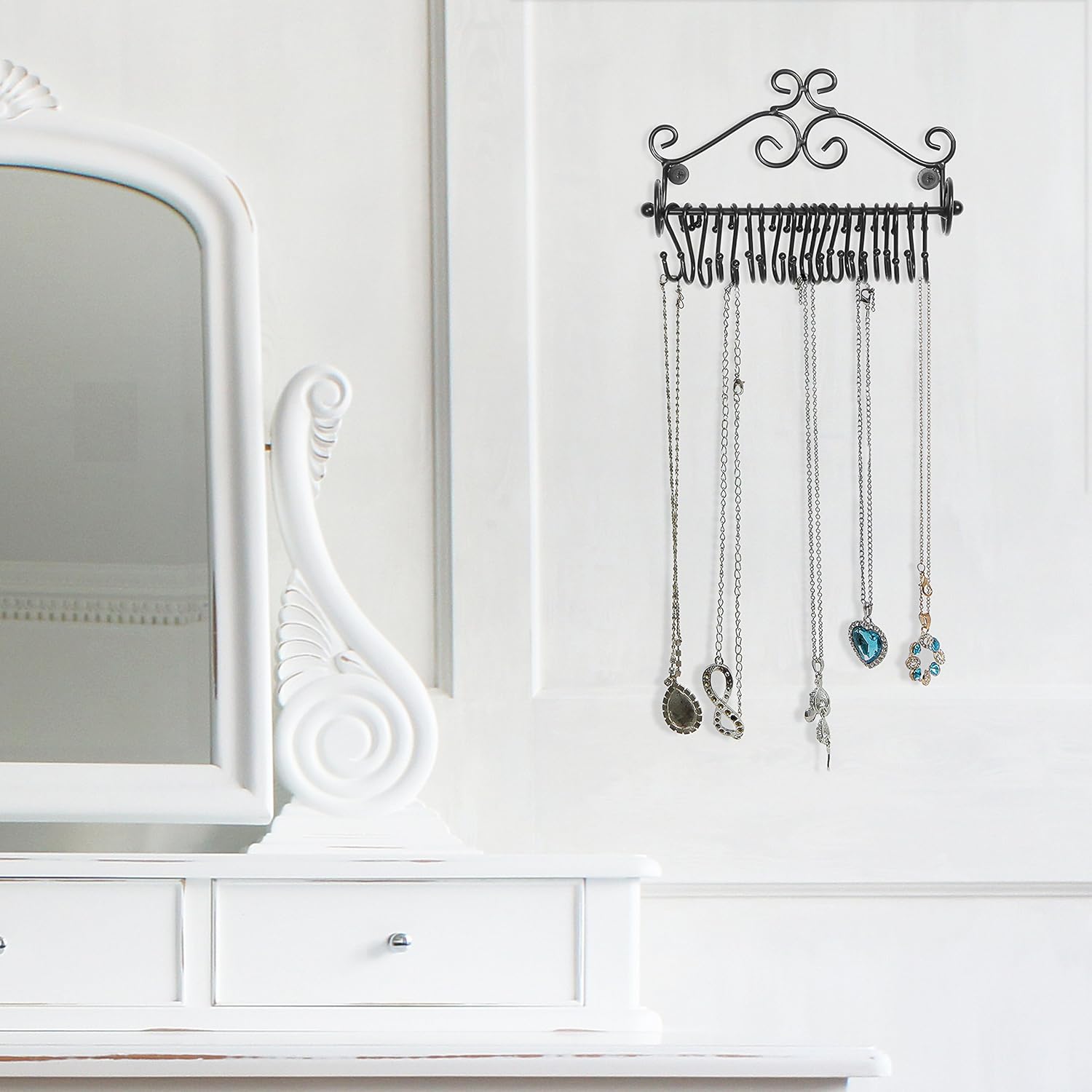 MyGift Set of 2 Wall Mounted Jewelry Organizers
