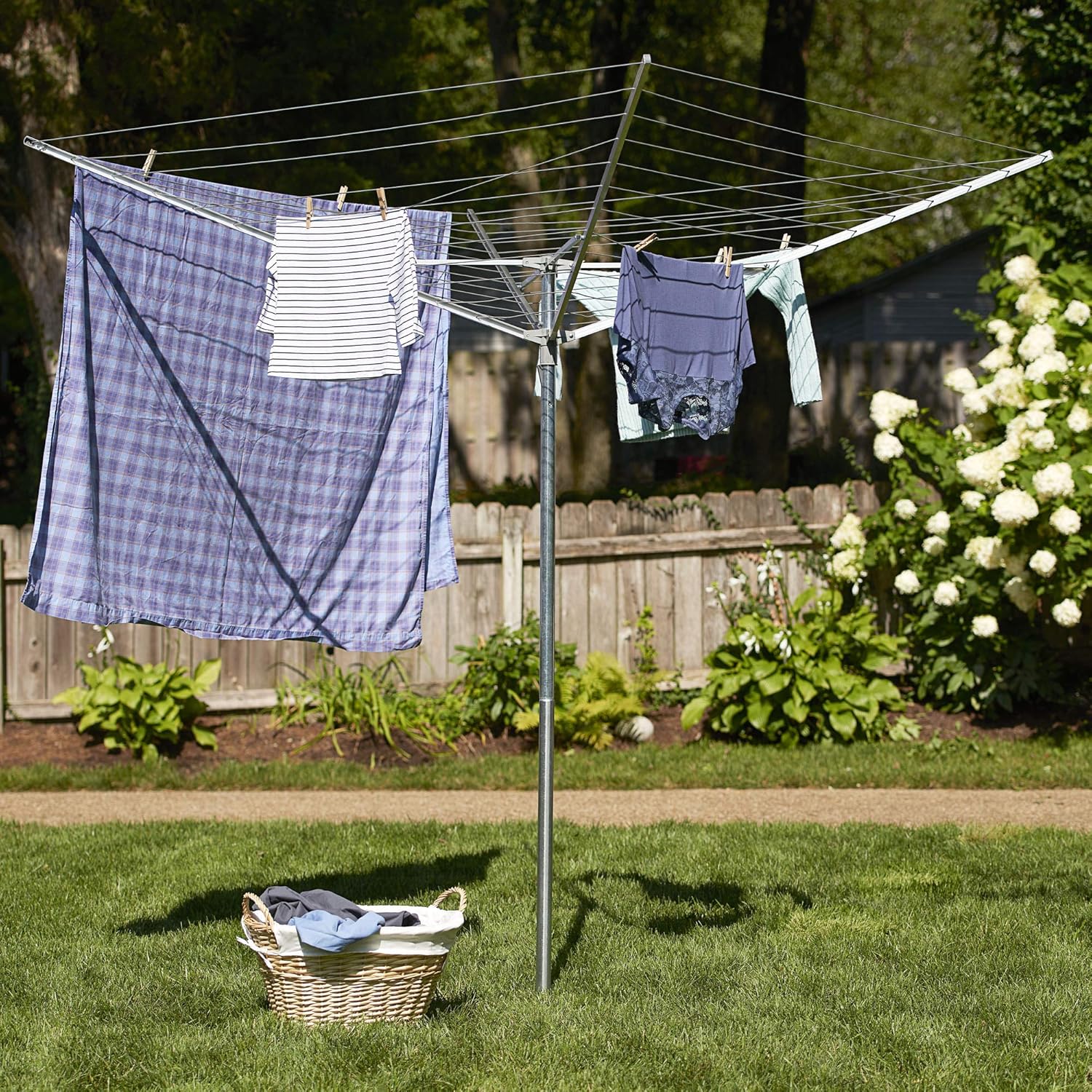 Household Essentials 17120-1 Rotary Outdoor Umbrella Drying Rack