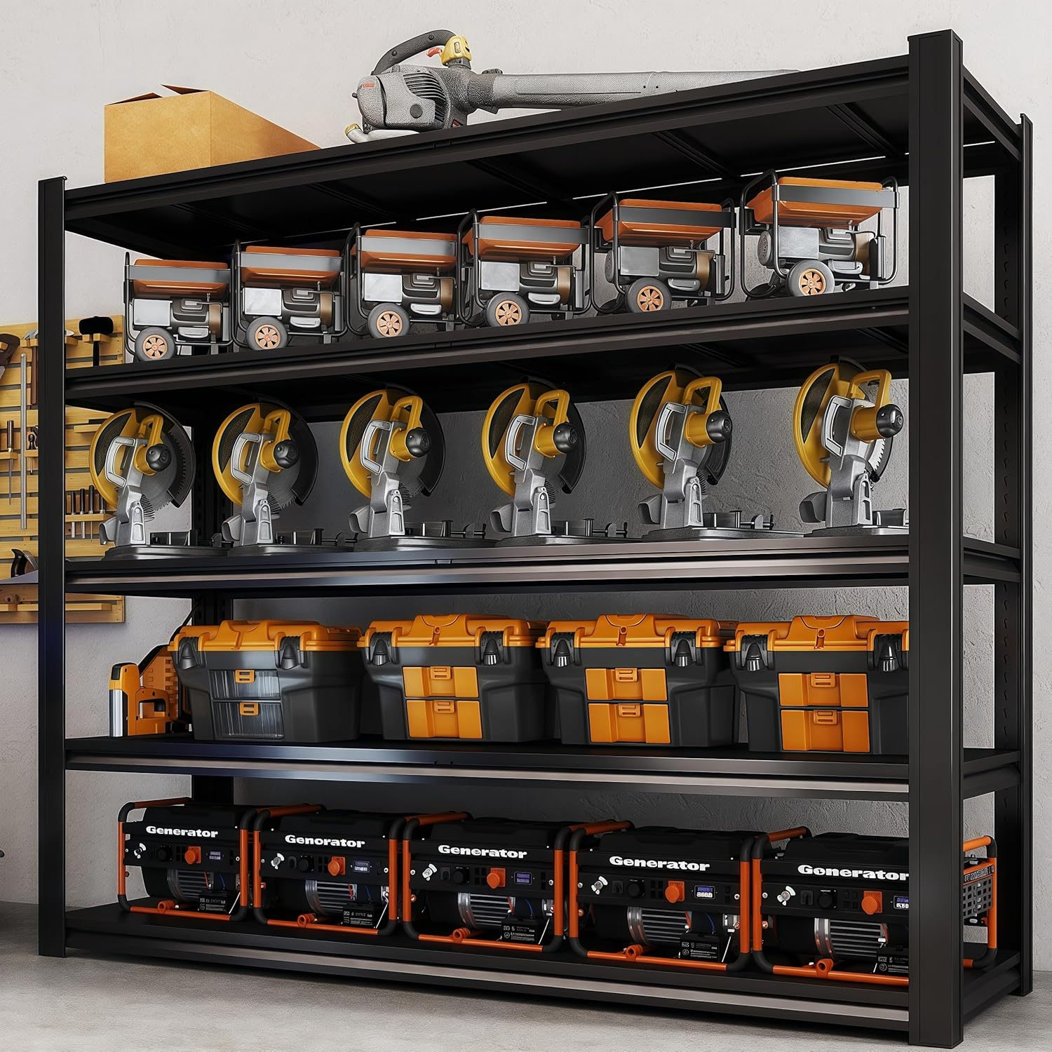 84 Inch Heavy Duty Garage Shelving 6 Tier Storage Unit