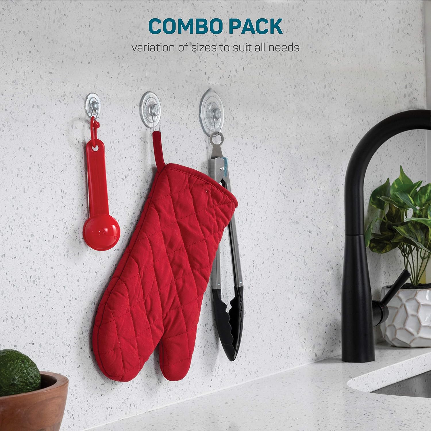 SEWANTA All-Purpose Suction Cup Hooks 10 Pack Combo Set